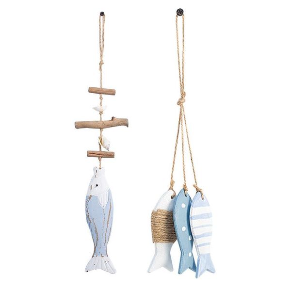

natural wooden fish wall hanging ornament coastal beach wood decoration for home décor novelty items