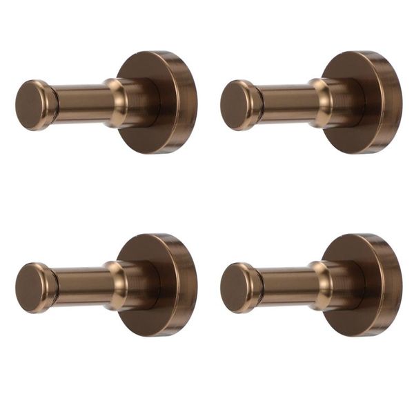 

hooks & rails 4pcs punch-round bathroom aluminium coat clothes towel hanger