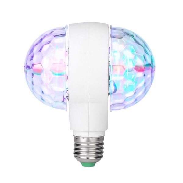 

effects led 6w rotating bulb light with dual head magic stage disco lamp double-headed colorful