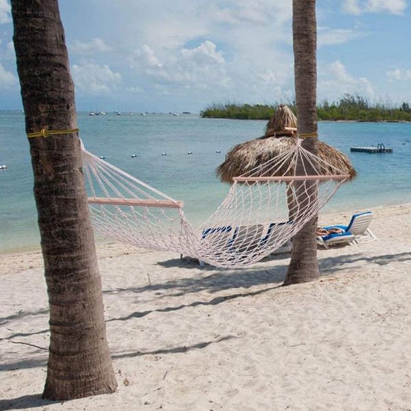 

outdoor portable hammock comfortable cotton rope swing indoor balcony garden hanging chair household leisure supplies camp furniture