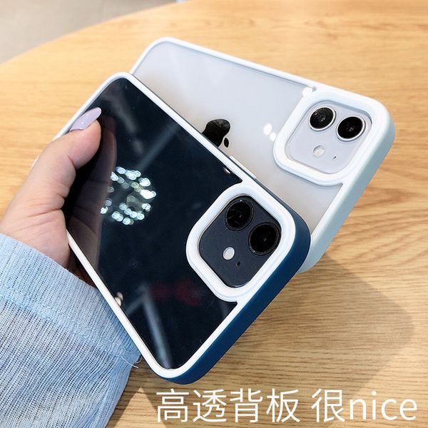 

new 2-in-1 transparent backplane for iphone 13 apple 12 apple 11 xsmax case