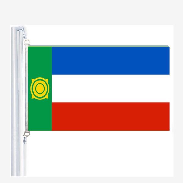 

khakassia flags 90 x 150 cm, 100 % polyester, digitaldruck