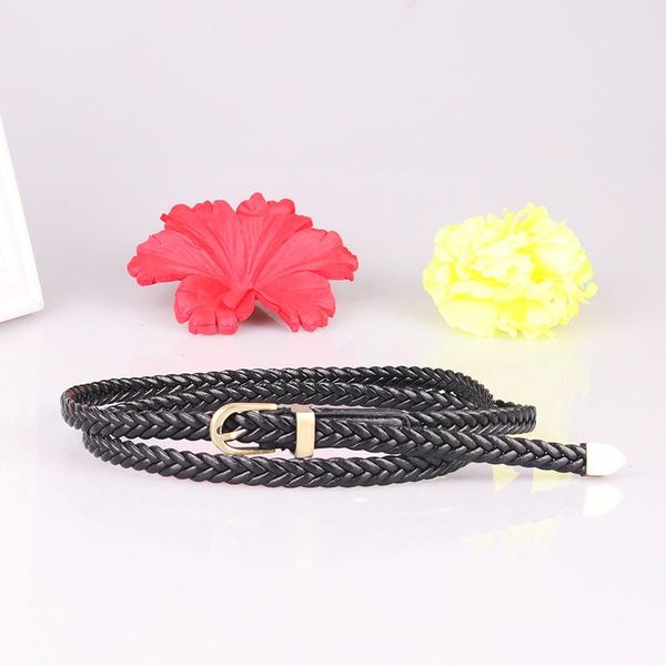 

belts style braided belt female needle buckle waist ladies rope decoration py88, Black;brown