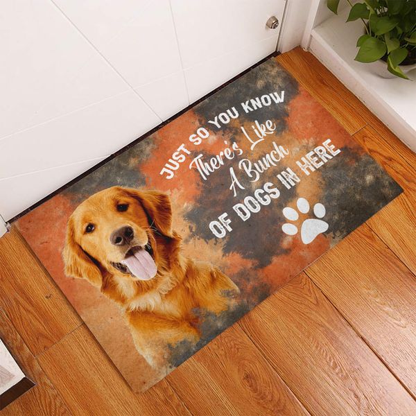 

cloocl golden retriever carpets doormats 3d graphic just so you know there like a bunch of dogs in here indoor outdoor doormat