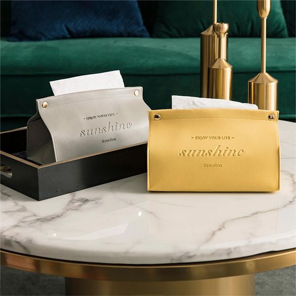 

tissue boxes & napkins leather box car toilet pumping home living room decoration bedroom kitchen desknordic large storage wholesale