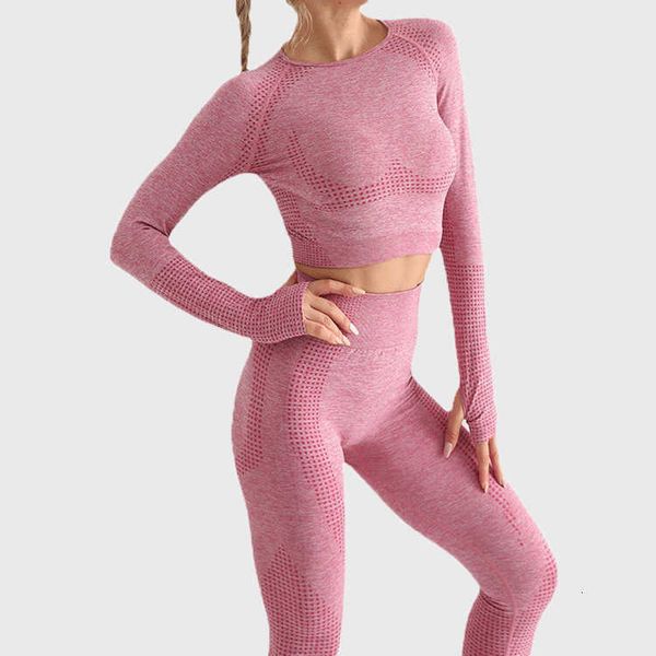 

seamls yoga suit in autumn and winter, Gray