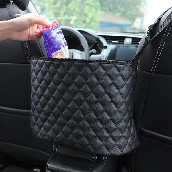 

car organizer strong elastic mesh net bag between seat back storage handbag holding luggage holder pocket for
