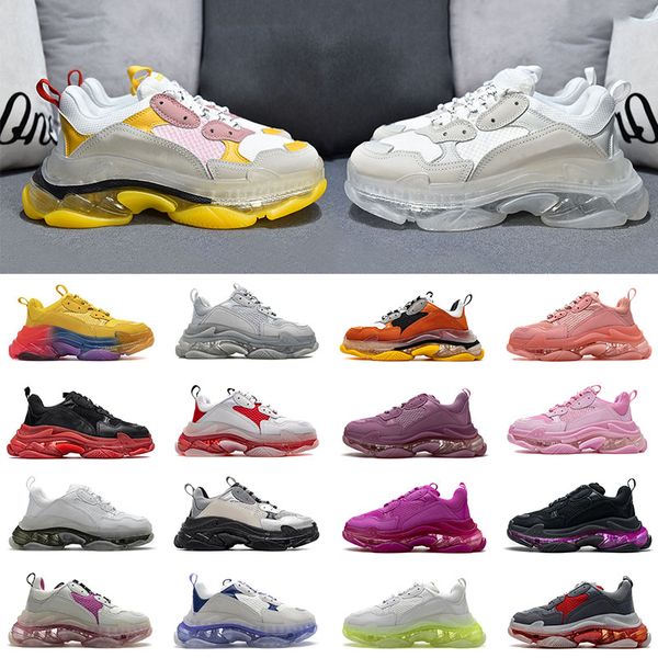 

old dad triple s casual shoes men women with crystal sole black white girl pink orange rose womens 1w triples sport sneaker street fashion d