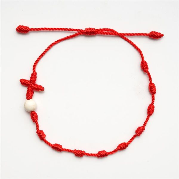 

link, chain red bracelet rope cross woven natal year for men and women, Black