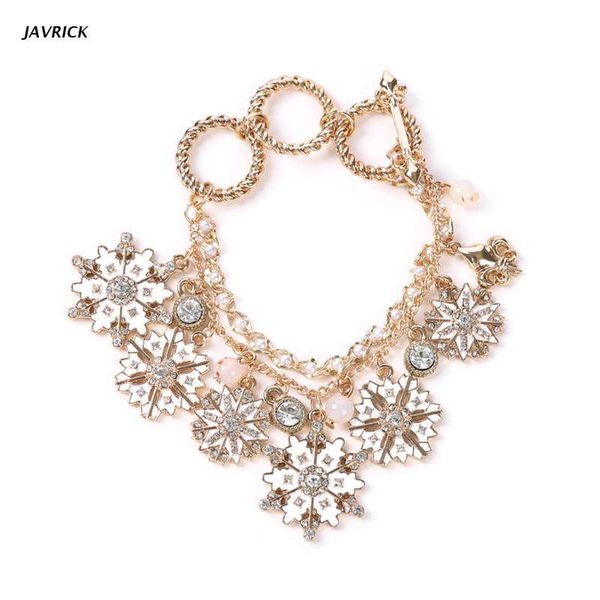 

beautiful snowflake pendant bracelet exquisite pattern pretty decor ornaments x5qd link, chain, Black