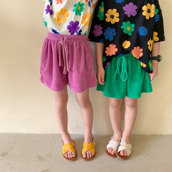 

shorts 2021 summer arrival girls fashion candy color kids korean design, Black