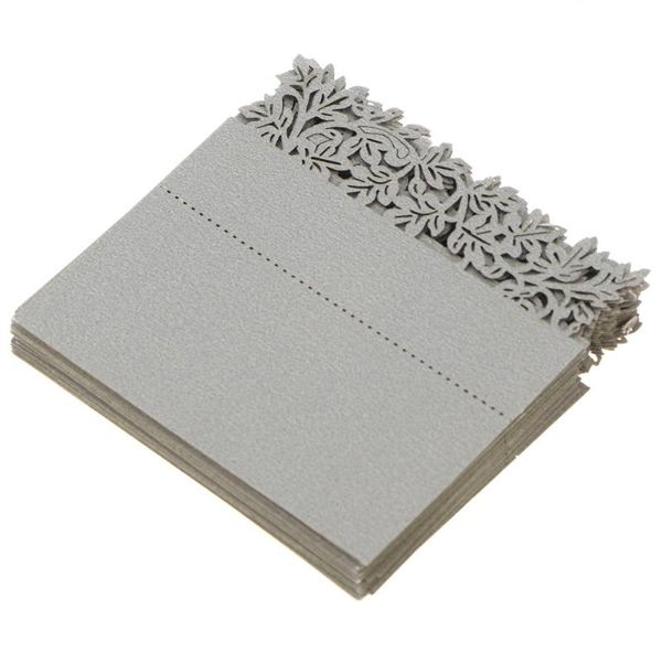 

50pcs hollow out wedding birthday table decoration place name cards (silver) greeting