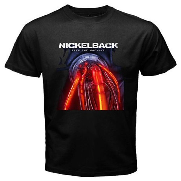 

nickelback feed the machine men's black t-shirt size s to 3xl, White;black