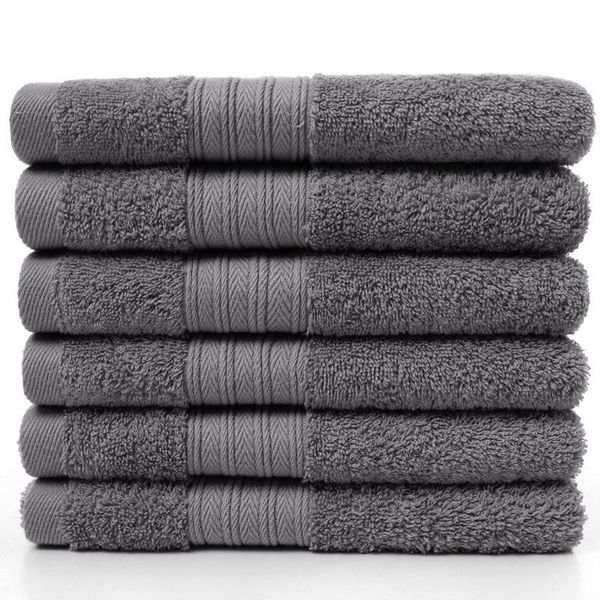 

towel 40*70cm hand premium set for bathroom,cotton high water absorption soft household adults (hand -set of 6 )