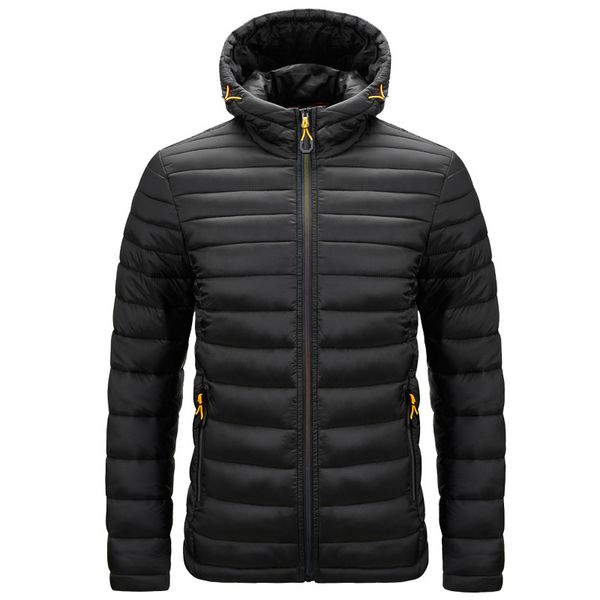 

ultra light blue down et, men's, casual hoodie collar coat, windbreaker, windproof, autumn and winter, 2021, Black