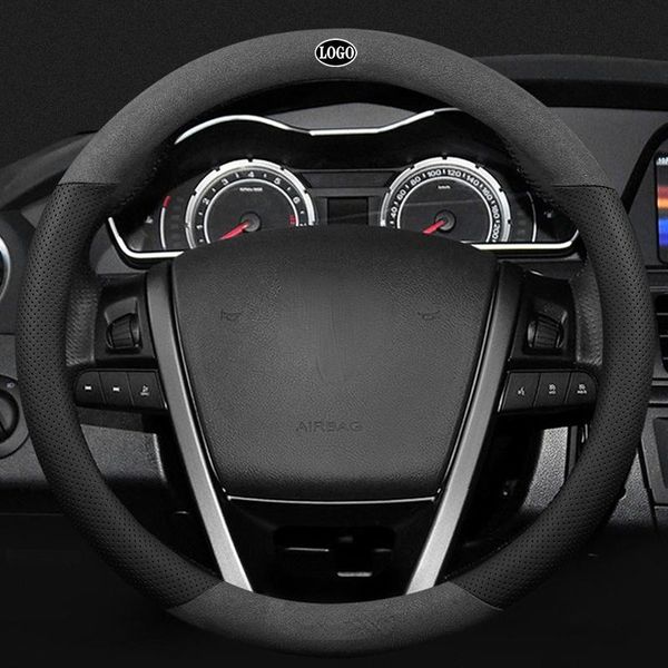 

steering wheel covers for mg 3d laser printing logo cow leather car cover fit mg3 mg5 zs hs gs ehs ezs gt ev rx5