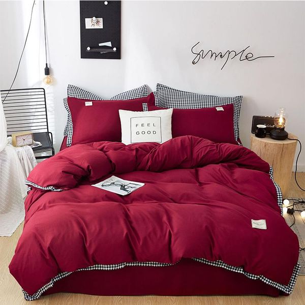

bedding sets bed linen cotton duvet cover 240x220 king size solid color quilt set single double