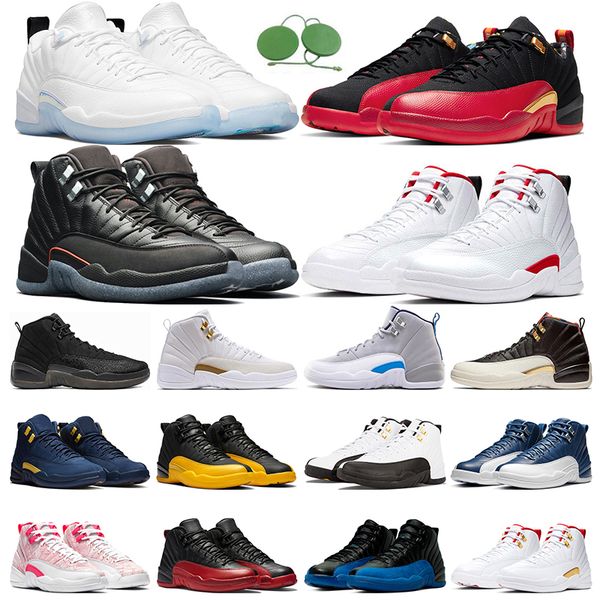 

men basketball shoes 12 12s super bowl lagoon pulse twist indigo cherry dark concord fiba university gold utility fashion trainers sports sn