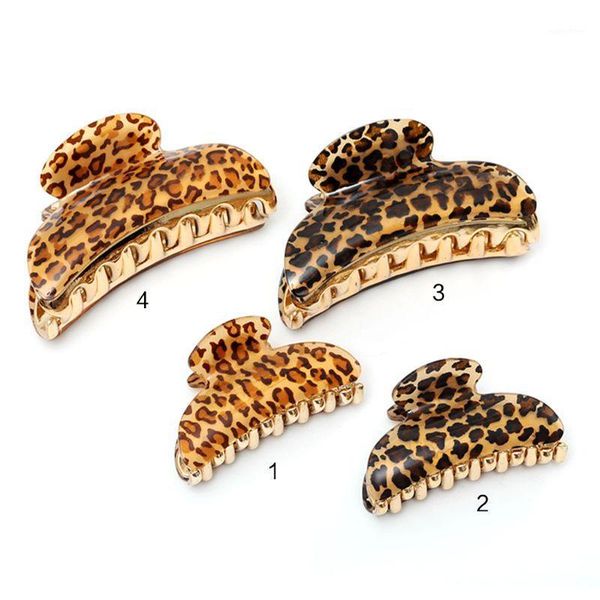 

sizes women fashion acrylic leopard hair claw clips lady female casual hairband barrette crab clamp accessories1