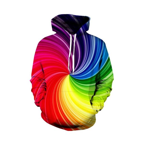 

men's hoodies & sweatshirts 2021 fall/winter warm sweatshirt 3d color printing casual hooded pullover sweater oversized hoodie for men, Black