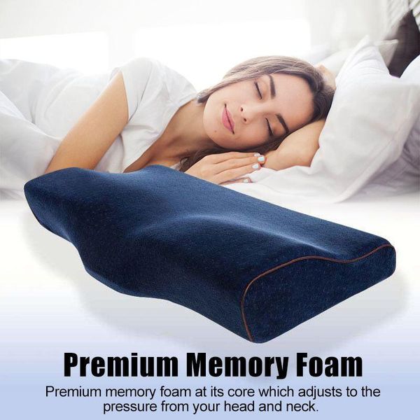 

pillow latex shaped ergonomic cervical sleeping beding pillows comfortable neck protection butterfly memory foam