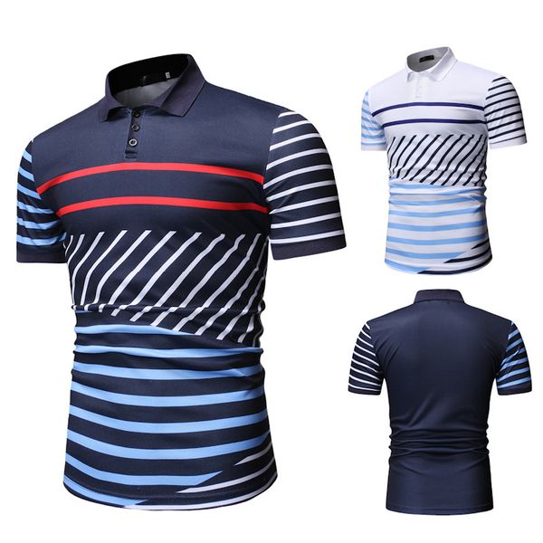 

men's polo shirt summer casual short sleeve fashion slim, White;black