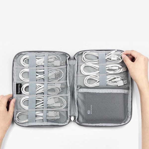 

toiletry kits travel kit small bag mobile phone case digital gadget device usb cable data organizer inserted storage