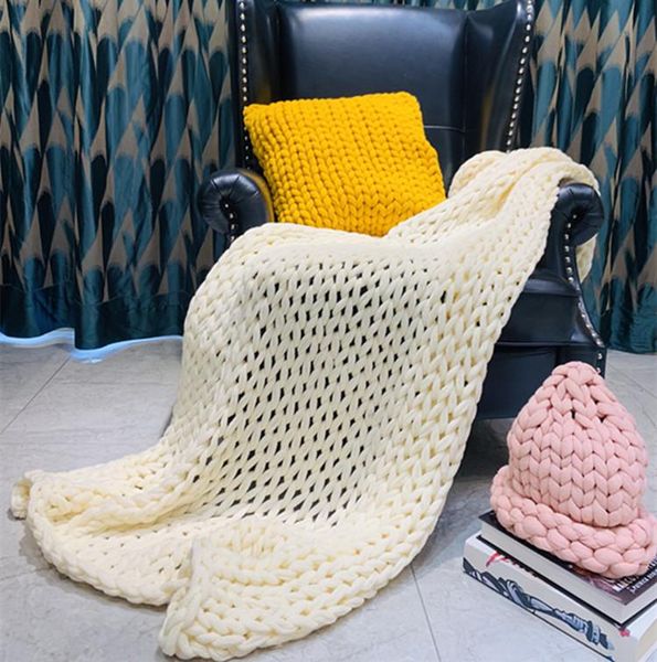 

blankets grey bed knitted throw blanket nordic white summer cute living room manta decorativa para cama sofa dl60gt