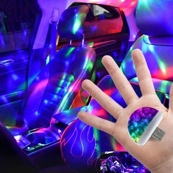 

10pcs 2021 multi color usb led car interior lighting kit atmosphere light neon colorful lamps interesting portable accessories decorations