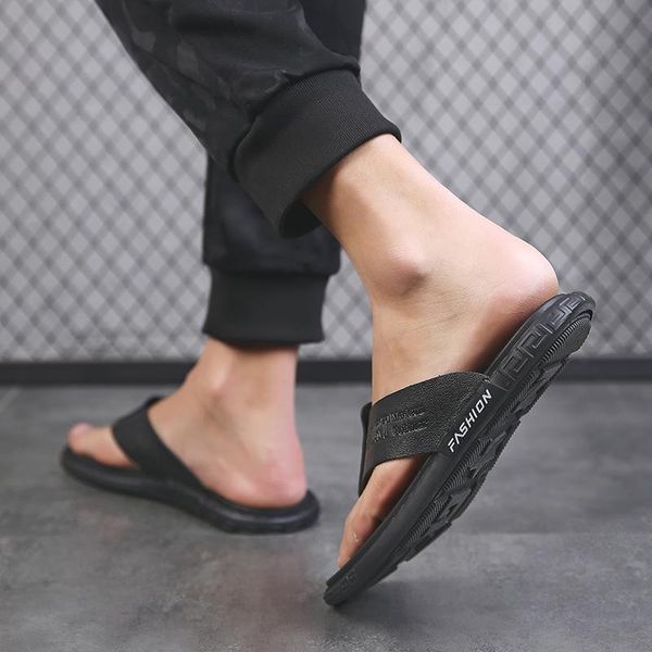 

slippers ete mannen breathable male sandalsslippers herren de sommer fashion schuhe beach footwear for man zapatillas 2021 sneakers work, Black