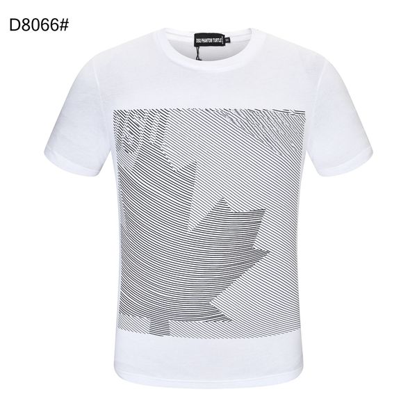 

dsq phantom turtle ss mens designer t shirt italian fashion tshirts summer dsq pattern t-shirt male 100% cotton 60240, White;black