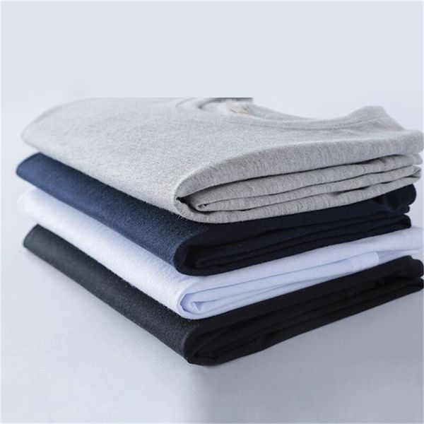 

men's ins series t-shirt with short sleeves summer loose solid color bottom shirt youth round collar t 220302, White;black