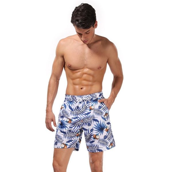 

mens swim shorts man swimsuit beachwear travel brief swimwear printing mid waist trunk sporty surf bathing suits