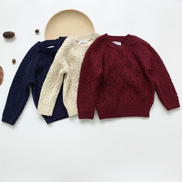 

kids boys girls long sleeve knit sweater children clothing autumn winter baby kids boys girls pullover sweaters, Blue