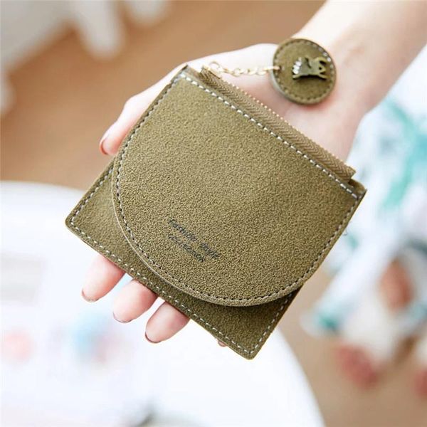 

card holders women leather coin holder wallet purse christmas gifts, Brown;gray