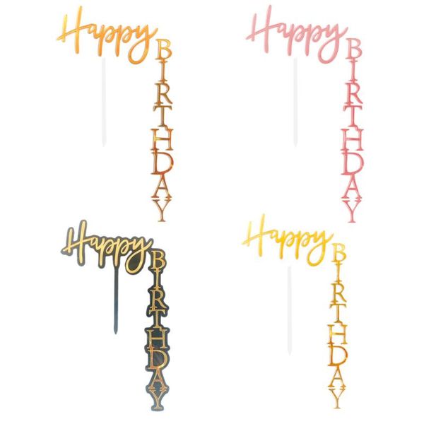 

4pcs birthday cake er right-angle decor dessert other festive & party supplies