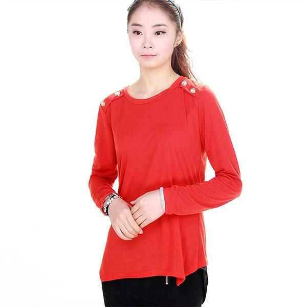 

women's sweaters women autumn winter loose asymmetrical hem round neck long-sleeved sweater, White;black
