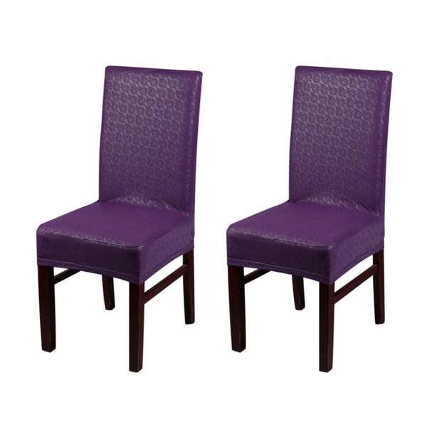 

chair covers 2pcs pu leather lace pattern dining seat waterproof dustproof stretchable slipcovers protectors