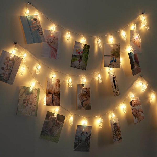 

amir 5 m p clip holder led rope lights to christmas party wedding decoration home fairy lights 40led powered battery