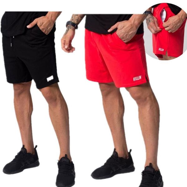 

men shorts knee length zipper packet embroidery work out for mans joggers gym fitness casual short pants men's, White;black