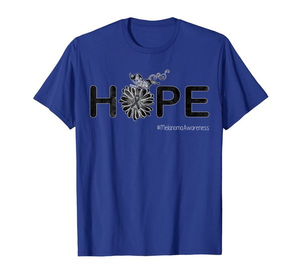 

hope butterfly ribbon melanoma awareness tshirt gifts, White;black