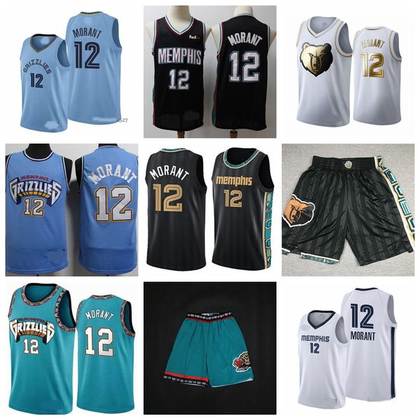 

basketball jerseys ja#12 morant 10 mike bibby short 2022 0118, Black;red