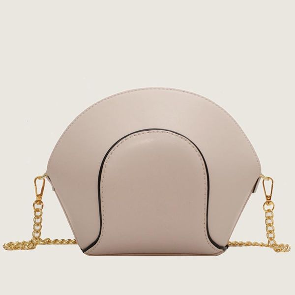 

evening bags shell bag messenger female 2021 fashion mussel shape chain shoulder simple green black yellow white khaki