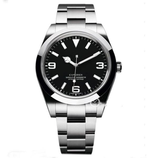 

wristwatches 2021 automatic mechanical mens sports watch waterproof black white number sapphire glass watches stainless steel explorer, Slivery;brown