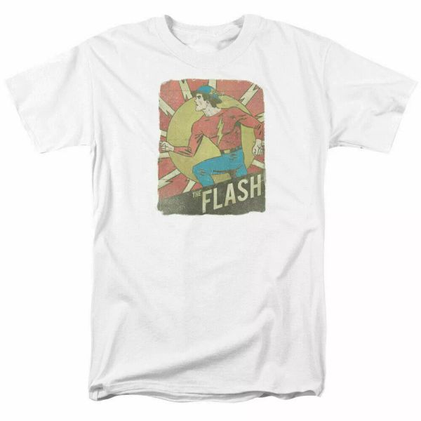 

the flash tattered poster t shirt licensed comic book tee white, White;black