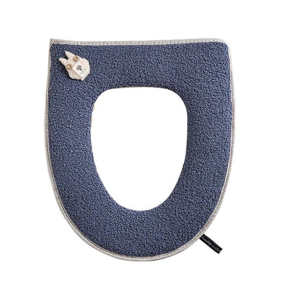 

toilet seat covers 1pc plush cushion pad (blue)