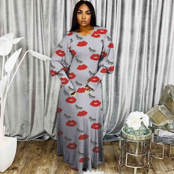 

dresses for women dashiki spring autumn plus size long sleeve maxi ladies traditional african clothing fairy dress, Black;gray