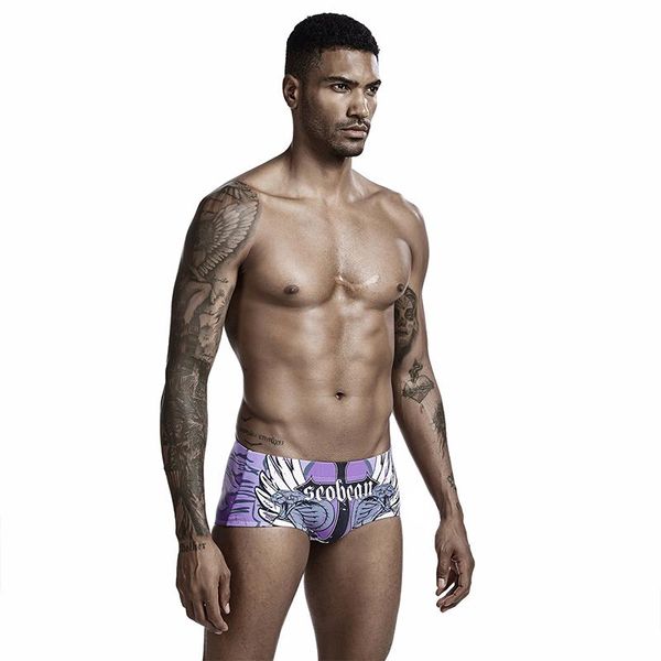 

men's swimwear swimsuit beach man underwear trunks for men print sunga boxer briefs boys shorts swimming pants