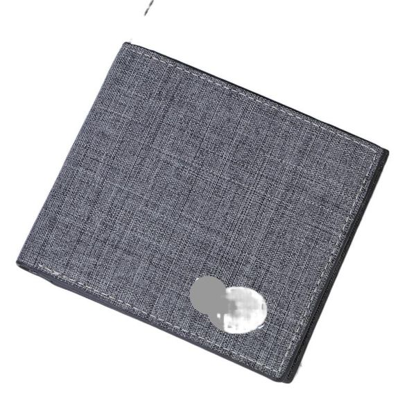 

wallets men's card bag canvas short wallet zipper small multi function money purse, Red;black