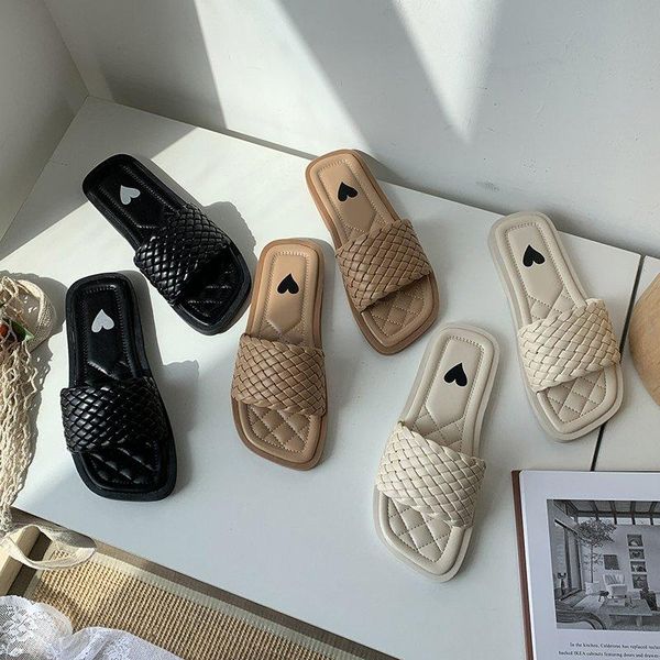 

slippers women shoes summer slipper home sandals sandels for flat woman flip flop platform, Black